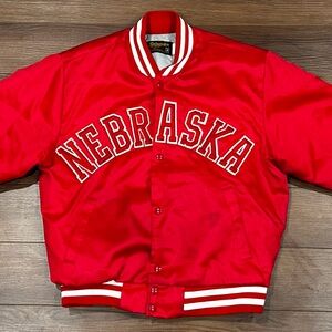 Vintage Red Swingster Nebraska Swingster Bomber Jacket